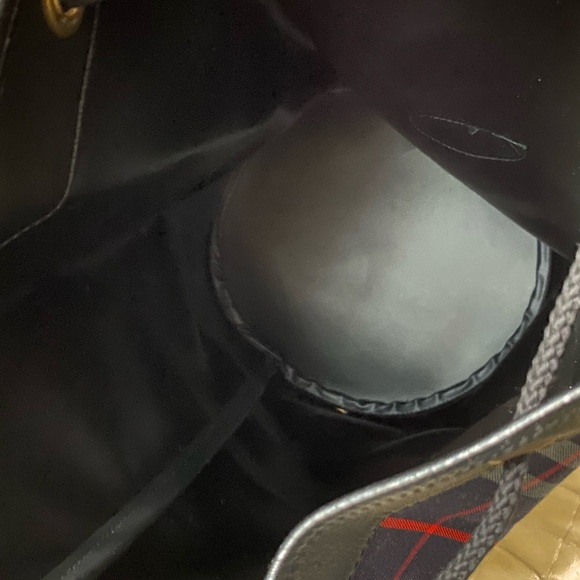 Vintage Burberry Bag COA Nova Check Drawstring Bucket Backpack Navy - Picture 13 of 15